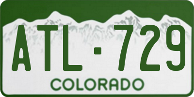 CO license plate ATL729