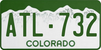 CO license plate ATL732
