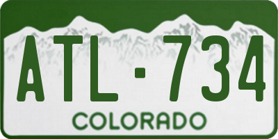 CO license plate ATL734