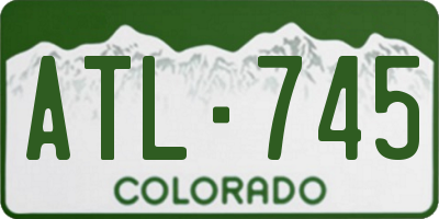 CO license plate ATL745