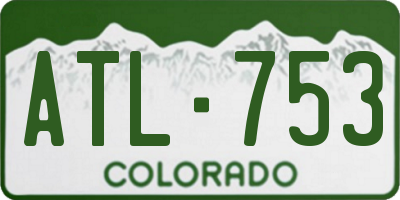 CO license plate ATL753