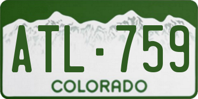 CO license plate ATL759