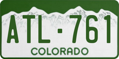 CO license plate ATL761