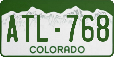 CO license plate ATL768
