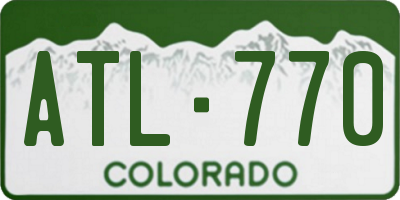 CO license plate ATL770