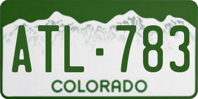 CO license plate ATL783