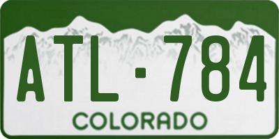CO license plate ATL784