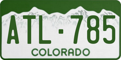 CO license plate ATL785