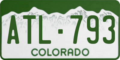 CO license plate ATL793