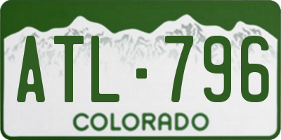 CO license plate ATL796