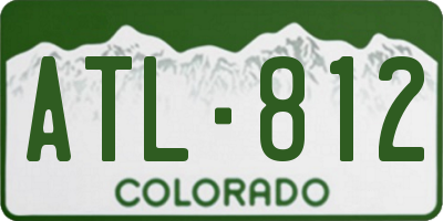 CO license plate ATL812