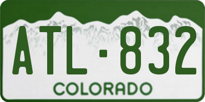 CO license plate ATL832
