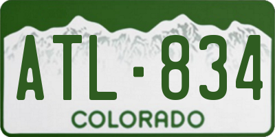 CO license plate ATL834