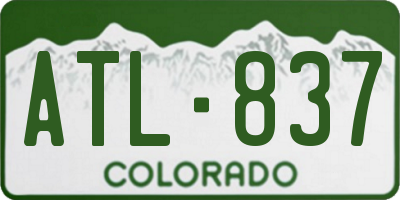 CO license plate ATL837
