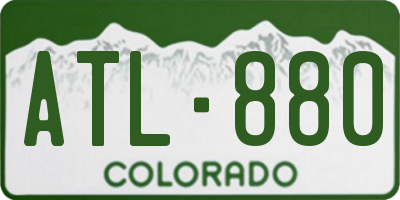 CO license plate ATL880