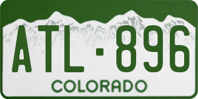 CO license plate ATL896