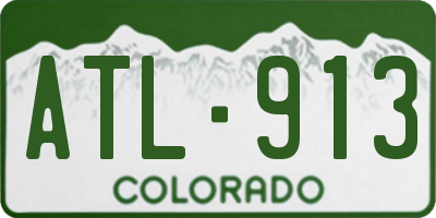 CO license plate ATL913