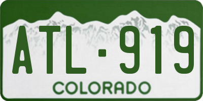 CO license plate ATL919