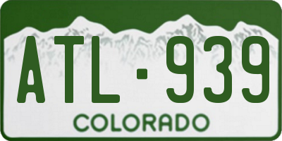 CO license plate ATL939