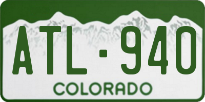 CO license plate ATL940