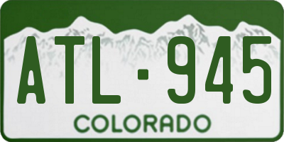 CO license plate ATL945