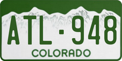 CO license plate ATL948