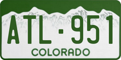 CO license plate ATL951