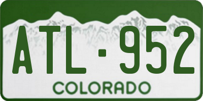 CO license plate ATL952
