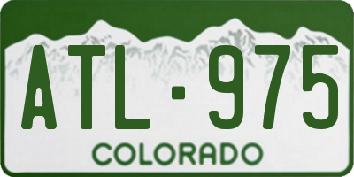 CO license plate ATL975