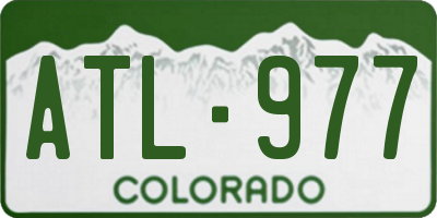 CO license plate ATL977