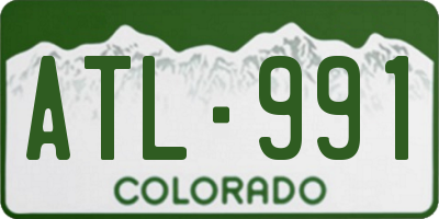 CO license plate ATL991