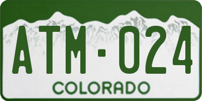 CO license plate ATM024