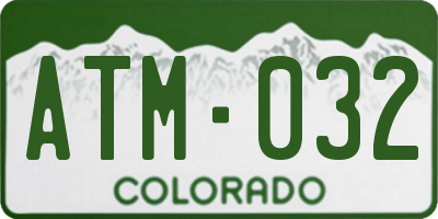 CO license plate ATM032
