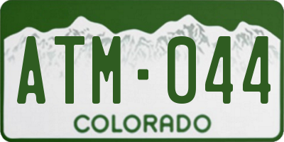 CO license plate ATM044