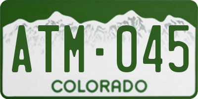 CO license plate ATM045
