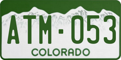 CO license plate ATM053