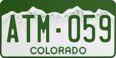 CO license plate ATM059