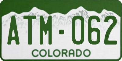 CO license plate ATM062