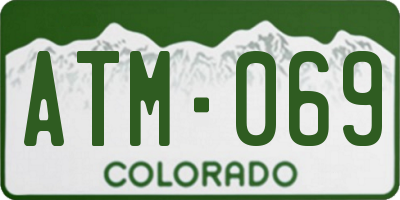 CO license plate ATM069