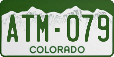 CO license plate ATM079