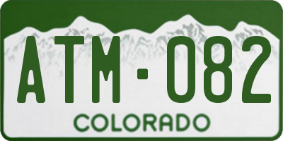 CO license plate ATM082