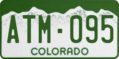 CO license plate ATM095
