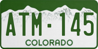 CO license plate ATM145