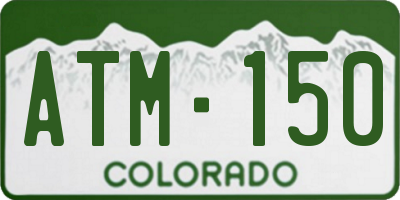 CO license plate ATM150
