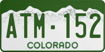 CO license plate ATM152