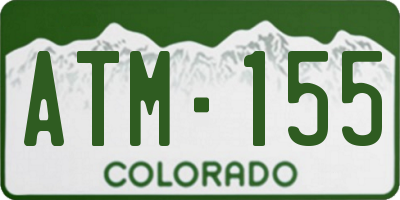 CO license plate ATM155
