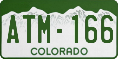 CO license plate ATM166