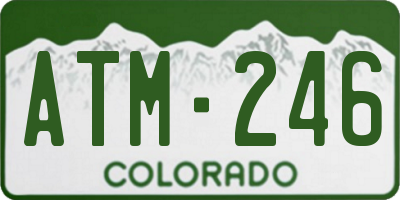 CO license plate ATM246