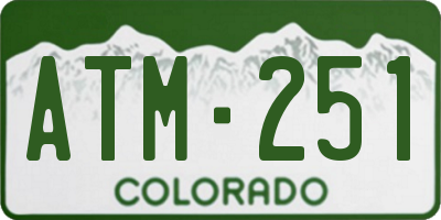 CO license plate ATM251