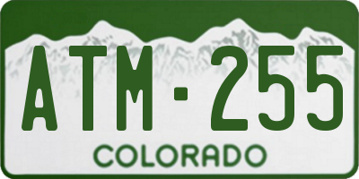CO license plate ATM255
